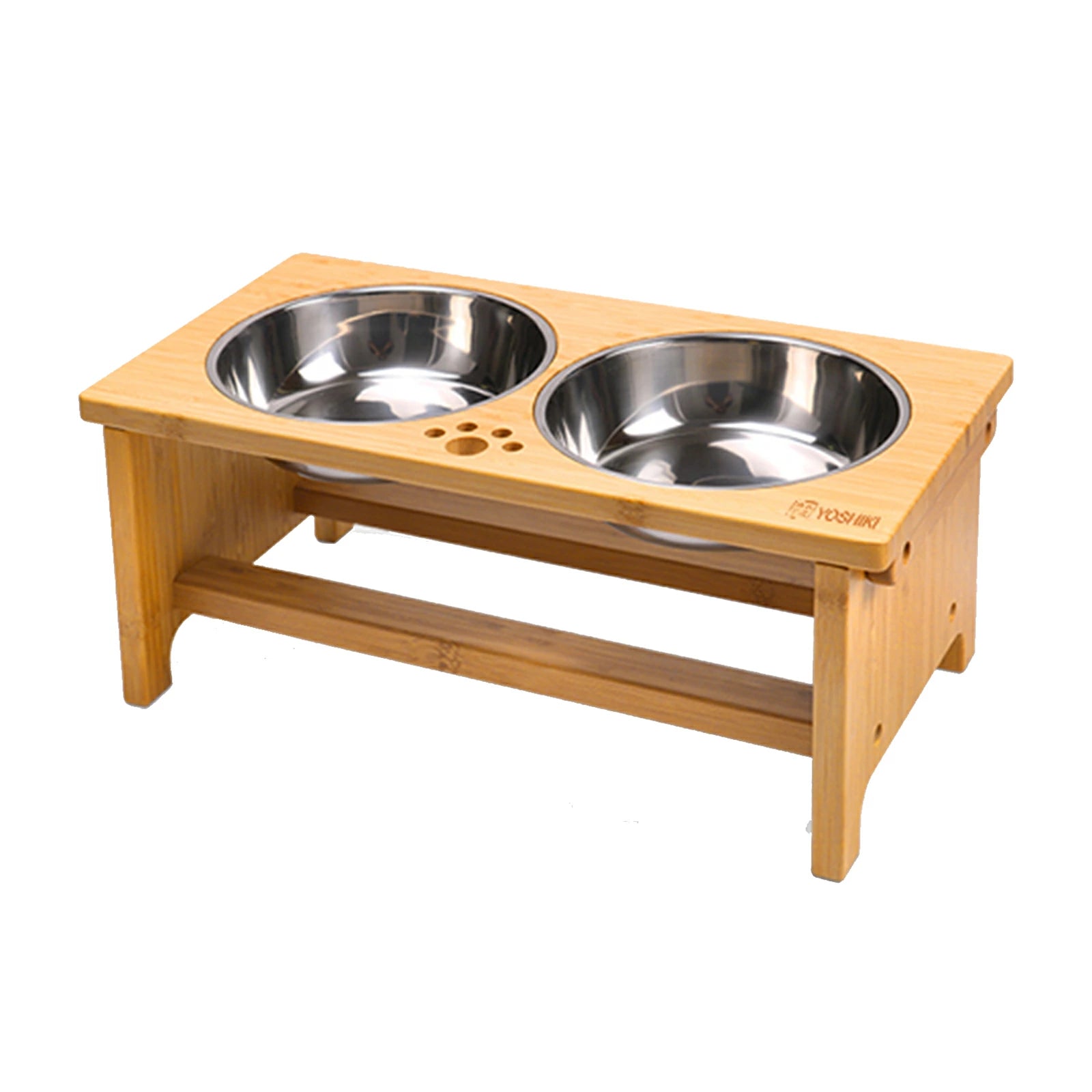 【取寄品】竹製ペット用食器台 M